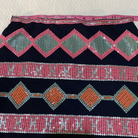 Francescas Blue Rain Sequin Mini Skirt Disco Womens Small Zip Party Club Baddie - Picture 3 of 9